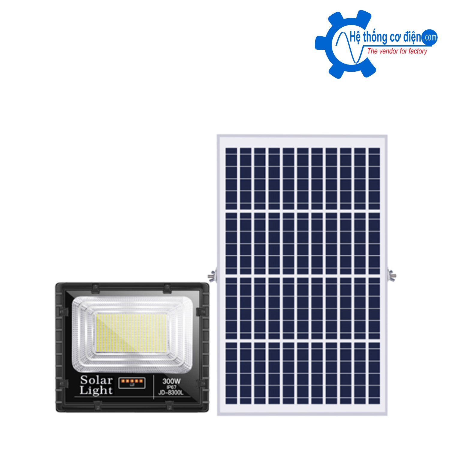 Đèn pha năng lượng mặt trời JinDian 300W JD-8300L