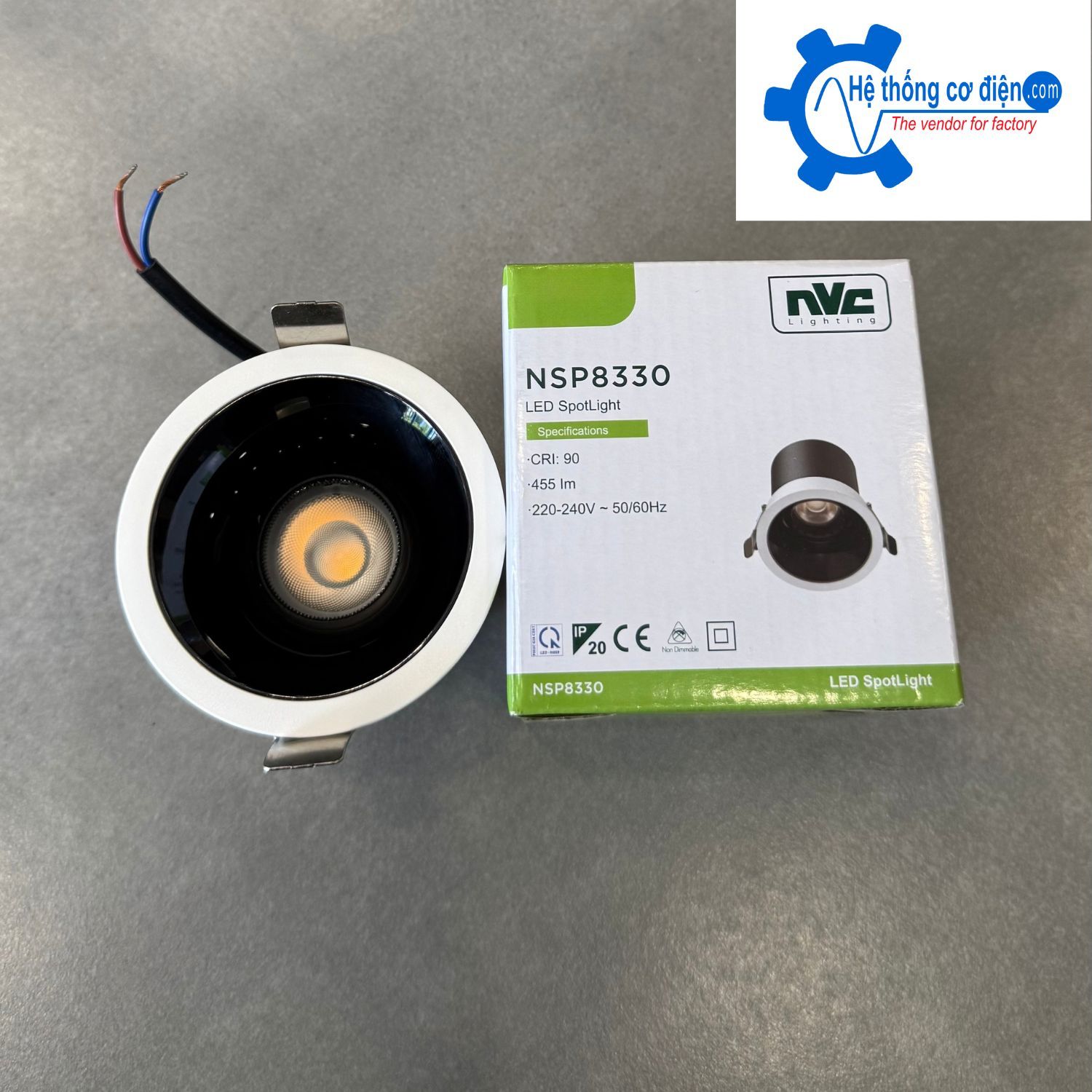 Đèn LED âm trần chiếu điểm chóa sâu NVC NSP8330 9W